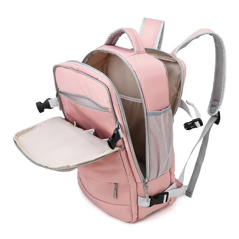 All - in - One Women’s Travel Backpack – Waterproof, Large Capacity, Multi - Compartment, Shoe Storage - WAREHOUSE SHOP