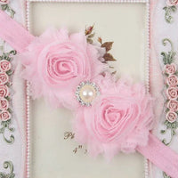 Baby Headband for Girls – Newborn Kids Floral Pearl Hair Accessory, Bow Turban for Photography & Gifts - WAREHOUSE SHOP