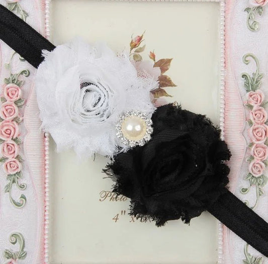 Baby Headband for Girls – Newborn Kids Floral Pearl Hair Accessory, Bow Turban for Photography & Gifts - WAREHOUSE SHOP