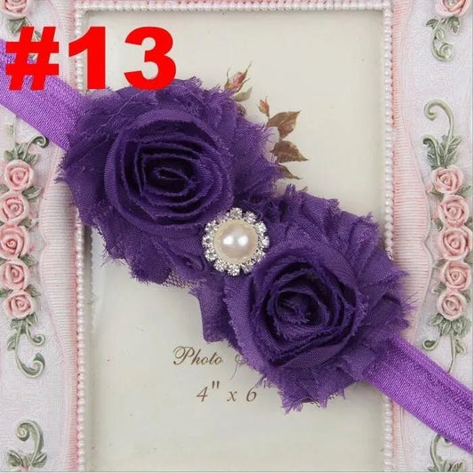 Baby Headband for Girls – Newborn Kids Floral Pearl Hair Accessory, Bow Turban for Photography & Gifts - WAREHOUSE SHOP