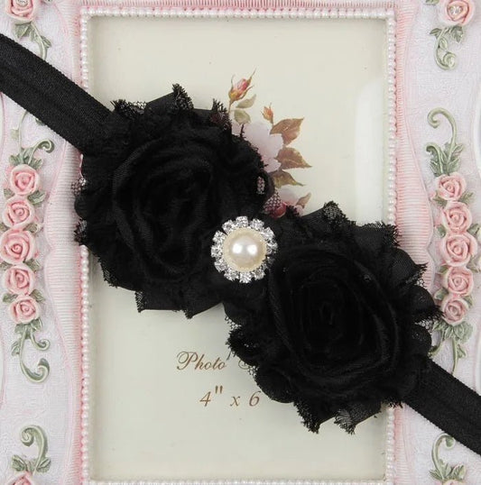 Baby Headband for Girls – Newborn Kids Floral Pearl Hair Accessory, Bow Turban for Photography & Gifts - WAREHOUSE SHOP