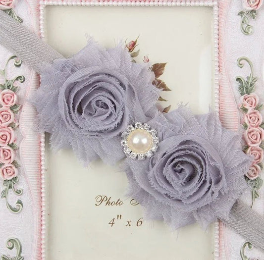 Baby Headband for Girls – Newborn Kids Floral Pearl Hair Accessory, Bow Turban for Photography & Gifts - WAREHOUSE SHOP