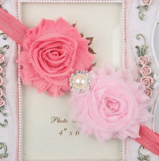 Baby Headband for Girls – Newborn Kids Floral Pearl Hair Accessory, Bow Turban for Photography & Gifts - WAREHOUSE SHOP