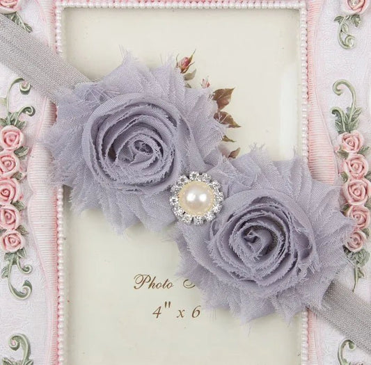 Baby Headband for Girls – Newborn Kids Floral Pearl Hair Accessory, Bow Turban for Photography & Gifts - WAREHOUSE SHOP