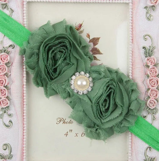 Baby Headband for Girls – Newborn Kids Floral Pearl Hair Accessory, Bow Turban for Photography & Gifts - WAREHOUSE SHOP