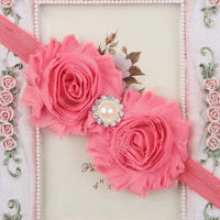 Baby Headband for Girls – Newborn Kids Floral Pearl Hair Accessory, Bow Turban for Photography & Gifts - WAREHOUSE SHOP
