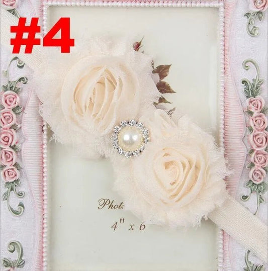 Baby Headband for Girls – Newborn Kids Floral Pearl Hair Accessory, Bow Turban for Photography & Gifts - WAREHOUSE SHOP
