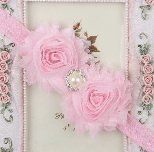 Baby Headband for Girls – Newborn Kids Floral Pearl Hair Accessory, Bow Turban for Photography & Gifts - WAREHOUSE SHOP