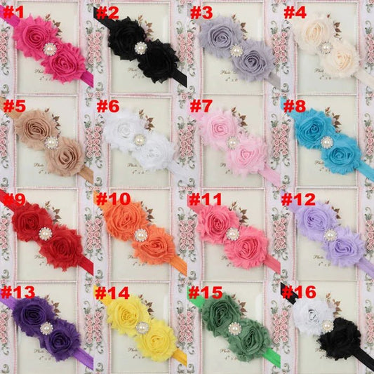 Baby Headband for Girls – Newborn Kids Floral Pearl Hair Accessory, Bow Turban for Photography & Gifts - WAREHOUSE SHOP
