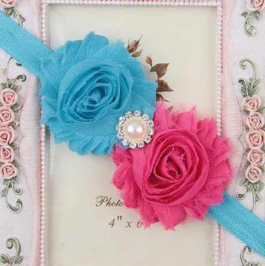 Baby Headband for Girls – Newborn Kids Floral Pearl Hair Accessory, Bow Turban for Photography & Gifts - WAREHOUSE SHOP
