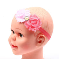 Baby Headband for Girls – Newborn Kids Floral Pearl Hair Accessory, Bow Turban for Photography & Gifts - WAREHOUSE SHOP