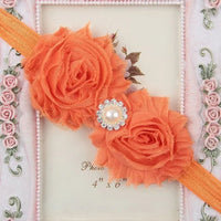 Baby Headband for Girls – Newborn Kids Floral Pearl Hair Accessory, Bow Turban for Photography & Gifts - WAREHOUSE SHOP