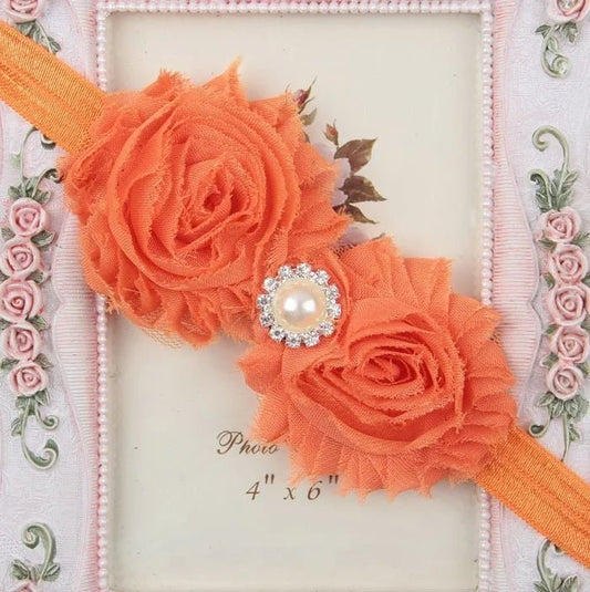 Baby Headband for Girls – Newborn Kids Floral Pearl Hair Accessory, Bow Turban for Photography & Gifts - WAREHOUSE SHOP
