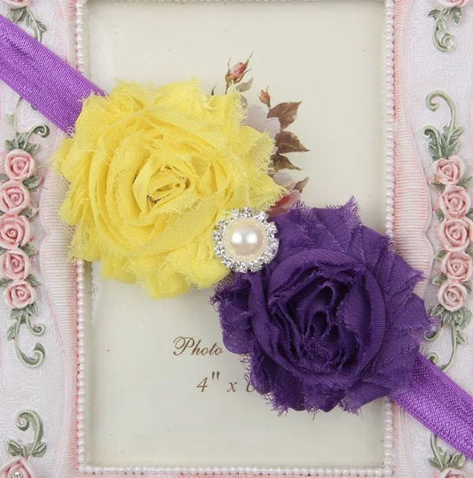 Baby Headband for Girls – Newborn Kids Floral Pearl Hair Accessory, Bow Turban for Photography & Gifts - WAREHOUSE SHOP