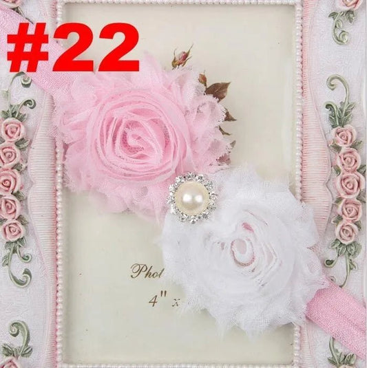 Baby Headband for Girls – Newborn Kids Floral Pearl Hair Accessory, Bow Turban for Photography & Gifts - WAREHOUSE SHOP