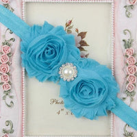 Baby Headband for Girls – Newborn Kids Floral Pearl Hair Accessory, Bow Turban for Photography & Gifts - WAREHOUSE SHOP