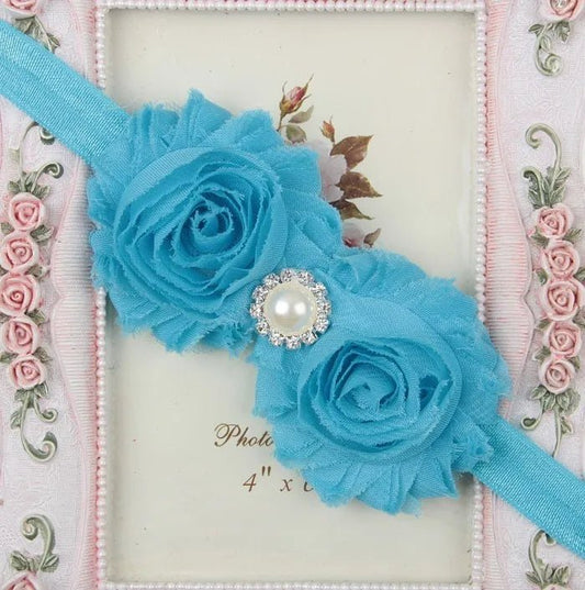 Baby Headband for Girls – Newborn Kids Floral Pearl Hair Accessory, Bow Turban for Photography & Gifts - WAREHOUSE SHOP