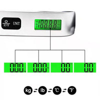 Baggage Digital Portable Scale. LCD Display 110lb/50kg for Electronic Luggage Hanging Suitcase. Bag weighs. - WAREHOUSE SHOP