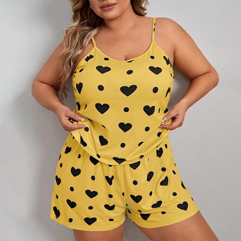 Big Size Summer Pajamas Plus Size Women Pijama Set Sexy Women Sleeveless Sleepwear Woman Women's Sleep Lounge Underwear - WAREHOUSE SHOP