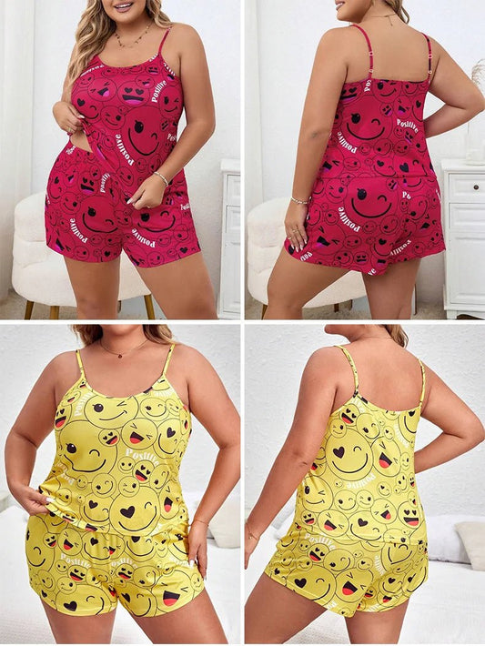 Big Size Summer Pajamas Plus Size Women Pijama Set Sexy Women Sleeveless Sleepwear Woman Women's Sleep Lounge Underwear - WAREHOUSE SHOP