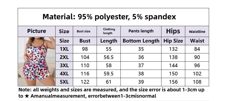 Big Size Summer Pajamas Plus Size Women Pijama Set Sexy Women Sleeveless Sleepwear Woman Women's Sleep Lounge Underwear - WAREHOUSE SHOP