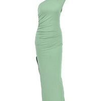 Black elegant Dress, Sexy Split Sleeveless, Backless Dress Off Shoulder, for casual, Dinner, Club Slim wear Dress - WAREHOUSE SHOP