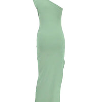 Black elegant Dress, Sexy Split Sleeveless, Backless Dress Off Shoulder, for casual, Dinner, Club Slim wear Dress - WAREHOUSE SHOP
