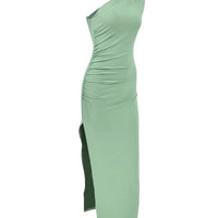 Black elegant Dress, Sexy Split Sleeveless, Backless Dress Off Shoulder, for casual, Dinner, Club Slim wear Dress - WAREHOUSE SHOP