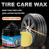 Black Tire Wax, Water - Resistant Car Wheel Shine, Long - Lasting Protection. - WAREHOUSE SHOP