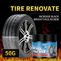 Black Tire Wax, Water - Resistant Car Wheel Shine, Long - Lasting Protection. - WAREHOUSE SHOP