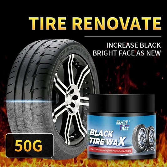 Black Tire Wax, Water - Resistant Car Wheel Shine, Long - Lasting Protection. - WAREHOUSE SHOP