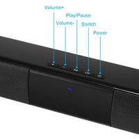 Bluetooth Home Theater Soundbar With Remote Control, RCA, AUX, FM - WAREHOUSE SHOP