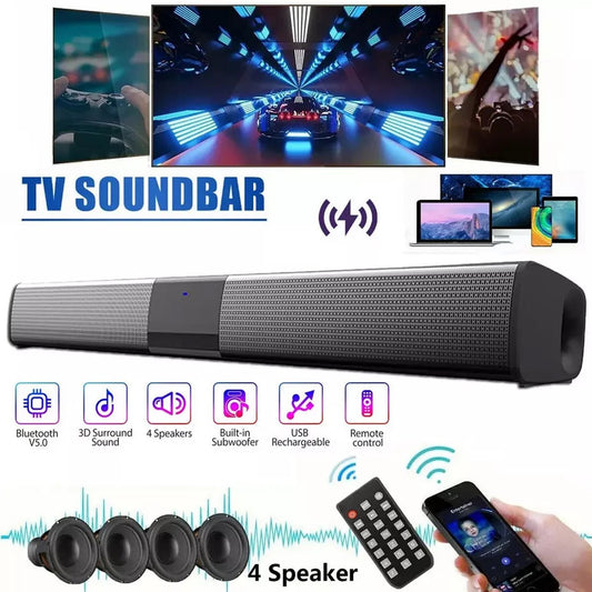 Bluetooth Home Theater Soundbar With Remote Control, RCA, AUX, FM - WAREHOUSE SHOP