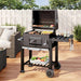 【Breeins】Charcoal Grill, Adjustable Charcoal Tray, Pull - out Ash Tray, Heavy Duty Barbecue Grill with Wheels - WAREHOUSE SHOP