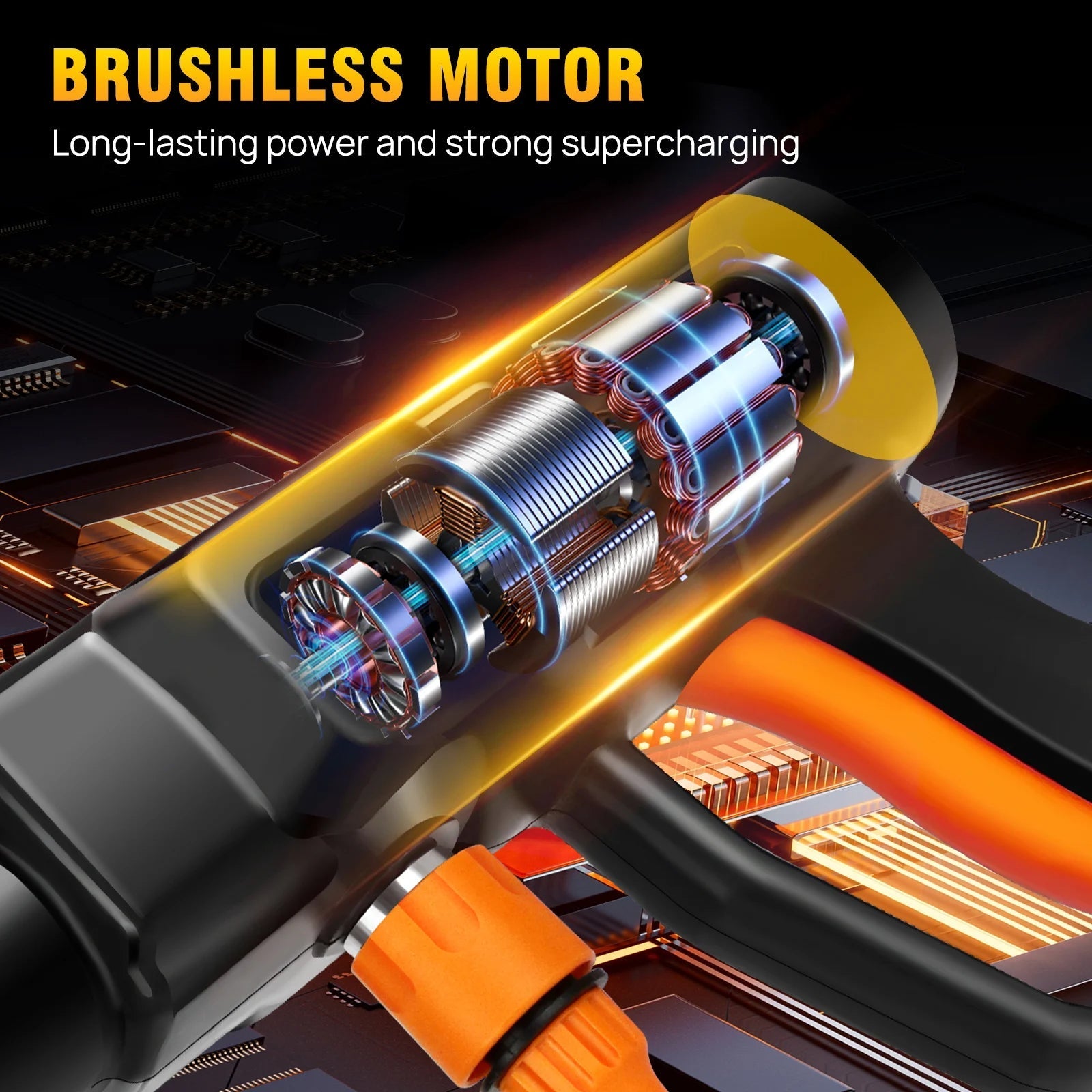 BRIEFNESS 400W Wireless High Pressure Water Gun Car Washing Machine Portable 6 - in - 1 Adjustable Nozzle Car Floor Yard Watering - WAREHOUSE SHOP