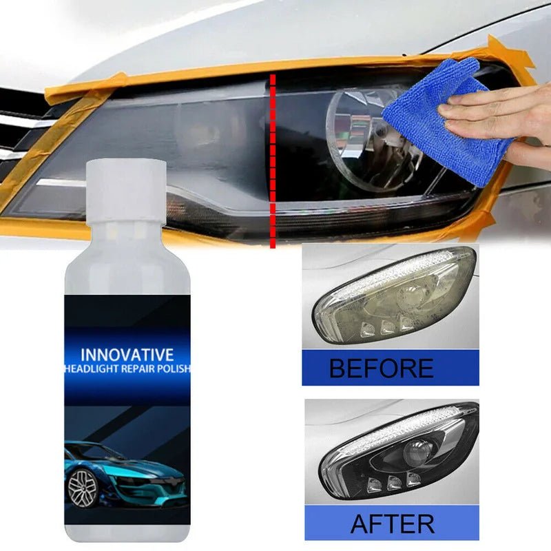 Car Headlight Repair Fluid Scratch Remove Headlight Polish Refurbishment Coating Oxidation Liquid Car Light Repair Agent Tools - WAREHOUSE SHOP