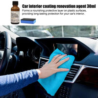 Car Leather Restorer 30ml Back To Black Plastic Parts coating agent Interior Refurbish Leather Renovator Trim Shine Protectant - WAREHOUSE SHOP