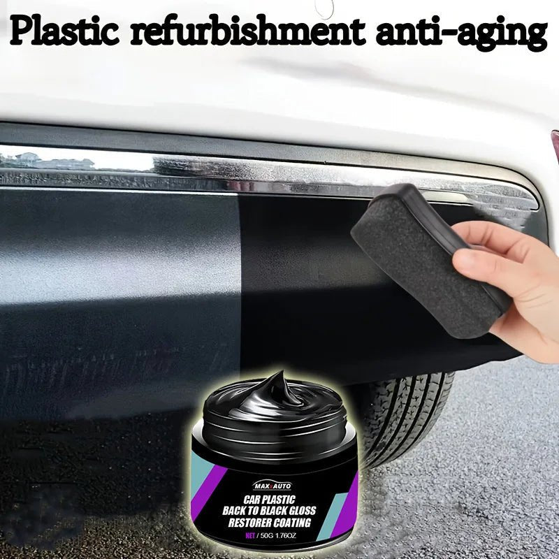 Car Plastic Repair & Panel Renewal Wax Coating. For Car Leather & Plastic. Back To Black Shine Gloss Long - Lasting Polish - WAREHOUSE SHOP