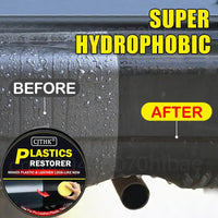 Car Plastic Restorer Auto Interior Panel Renewal Wax Coating Leather Plastic Rubber Polish Repair Auto Reconditioning Cream Care - WAREHOUSE SHOP