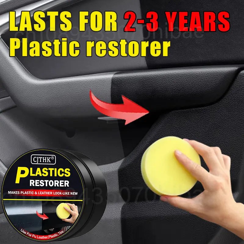 Car Plastic Restorer Auto Interior Panel Renewal Wax Coating Leather Plastic Rubber Polish Repair Auto Reconditioning Cream Care - WAREHOUSE SHOP