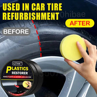 Car Plastic Restorer Auto Interior Panel Renewal Wax Coating Leather Plastic Rubber Polish Repair Auto Reconditioning Cream Care - WAREHOUSE SHOP
