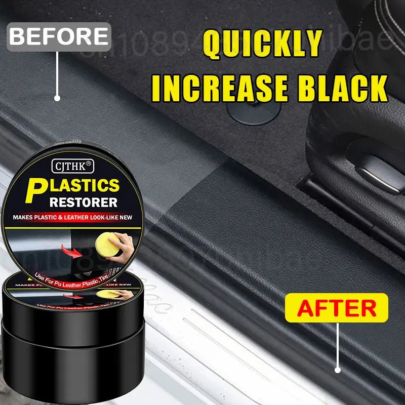 Car Plastic Restorer Auto Interior Panel Renewal Wax Coating Leather Plastic Rubber Polish Repair Auto Reconditioning Cream Care - WAREHOUSE SHOP