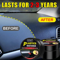 Car Plastic Restorer Auto Interior Panel Renewal Wax Coating Leather Plastic Rubber Polish Repair Auto Reconditioning Cream Care - WAREHOUSE SHOP