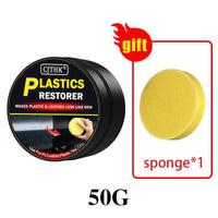 Car Plastic Restorer Auto Interior Panel Renewal Wax Coating Leather Plastic Rubber Polish Repair Auto Reconditioning Cream Care - WAREHOUSE SHOP