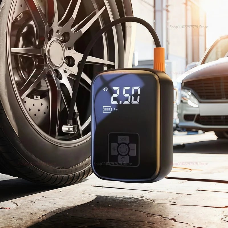 Car tire intelligent wireless car inflatable pump motorcycle bicycle electric vehicle portable air pump portable travel portable - WAREHOUSE SHOP
