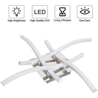 Ceiling Light 4 Wave Lights Modern Kitchen Living Room Bedroom Lamp LED Dimmable - WAREHOUSE SHOP