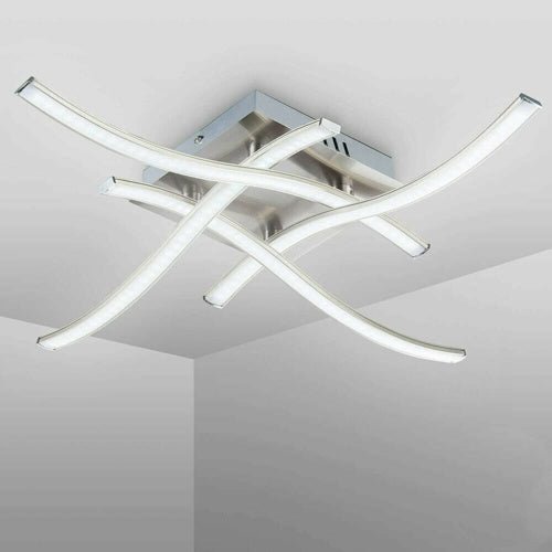 Ceiling Light 4 Wave Lights Modern Kitchen Living Room Bedroom Lamp LED Dimmable - WAREHOUSE SHOP