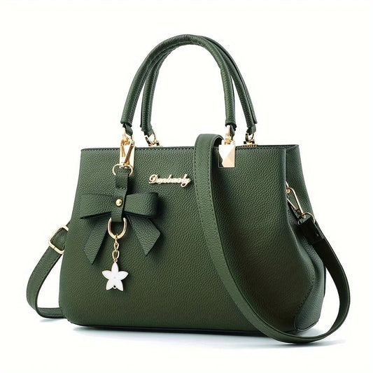 Chic shoulder bag for women featuring a bowknot accent, spacious compartments, and versatile style for work, outings, or daily wear. - WAREHOUSE SHOP