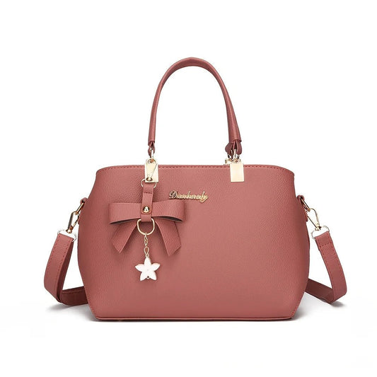 Chic shoulder bag for women featuring a bowknot accent, spacious compartments, and versatile style for work, outings, or daily wear. - WAREHOUSE SHOP