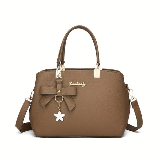 Chic shoulder bag for women featuring a bowknot accent, spacious compartments, and versatile style for work, outings, or daily wear. - WAREHOUSE SHOP
